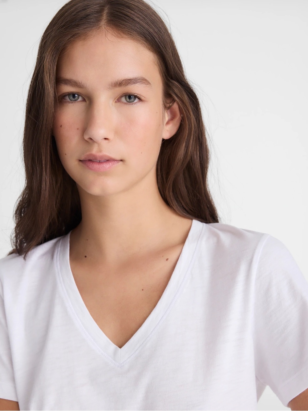Madewell The Easy V-Neck Tee in Soft Slub White XL - Picture 5 of 9